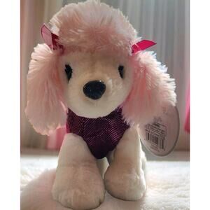 Hug Fun Cuddle And Carry Puppy With Bows 12' Puppy Purse Pink And White Purple